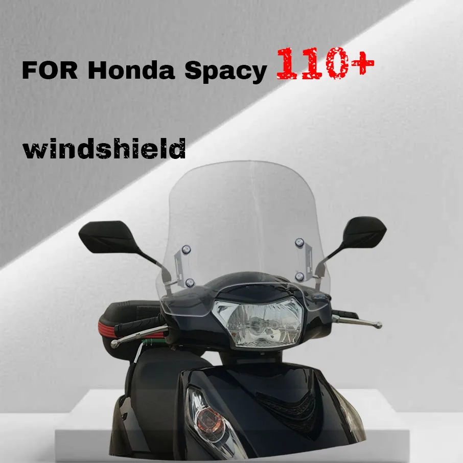 لهوندا سبيسي 110 + الزجاج الأمامي الجديد يوكو الزجاج الأمامي الزجاج الأمامي قابل للتعديل تعديل درع المطر