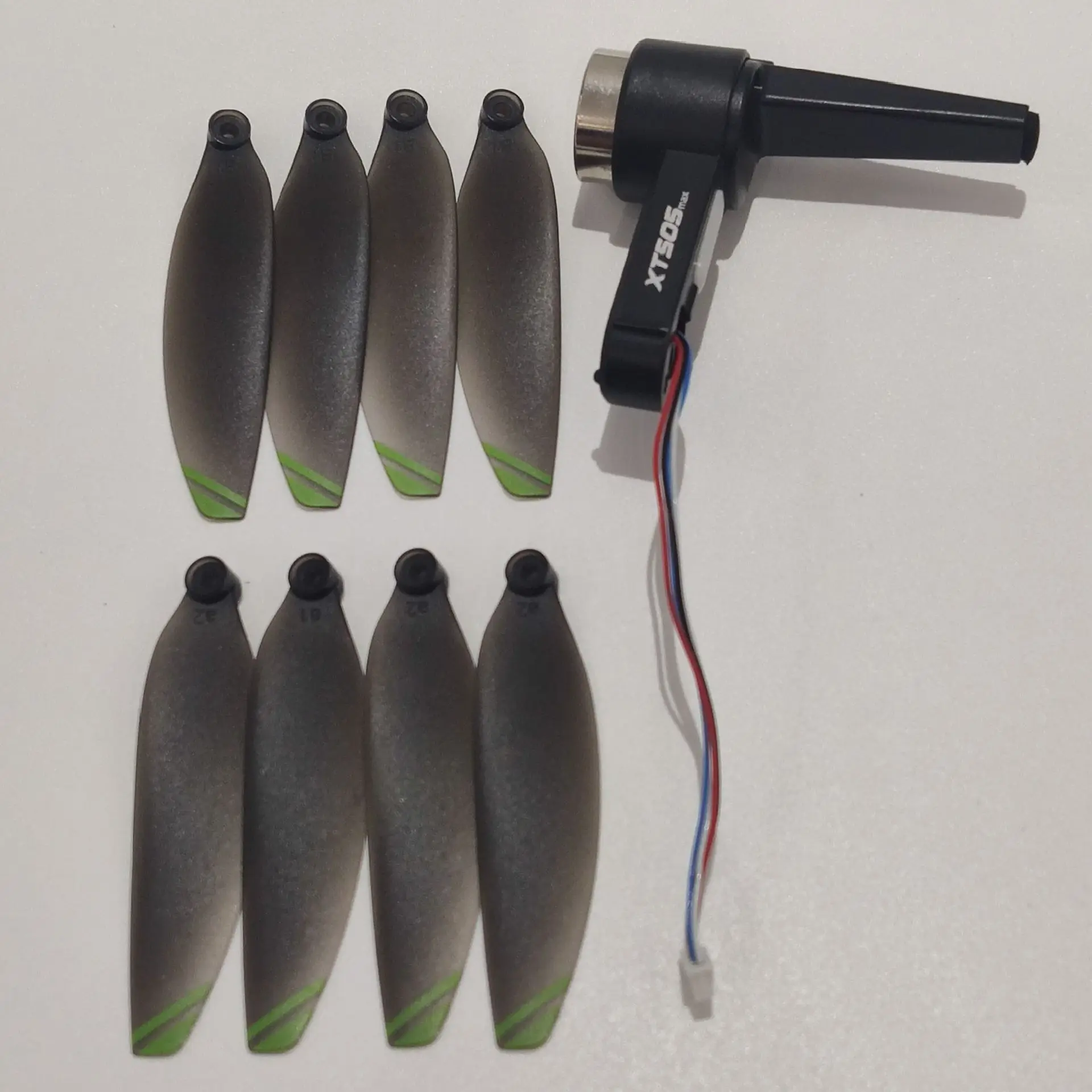 XT505 Engine Motors Accessories Brushless Motor Front Arm A + 8PCS Propellers Blade Accessory for New XT505 MAX Drone XT505Max