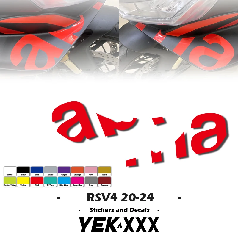 Autocollant de flanc d'ailes pour Aprilia RSV4 2020 – 2024, autocollant LOGO RSV4 2020 2021 2022 2023 2024, autocollant d'aile fixe