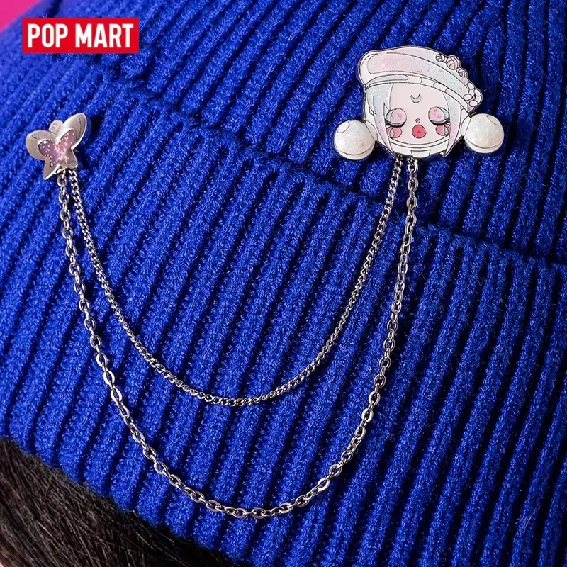 

POPMART SKULLPANDA Night City Series Metal Badge Mystery Box Blind Box Anime Figure Cute Ornaments Figurines Doll Guess Bag Gift