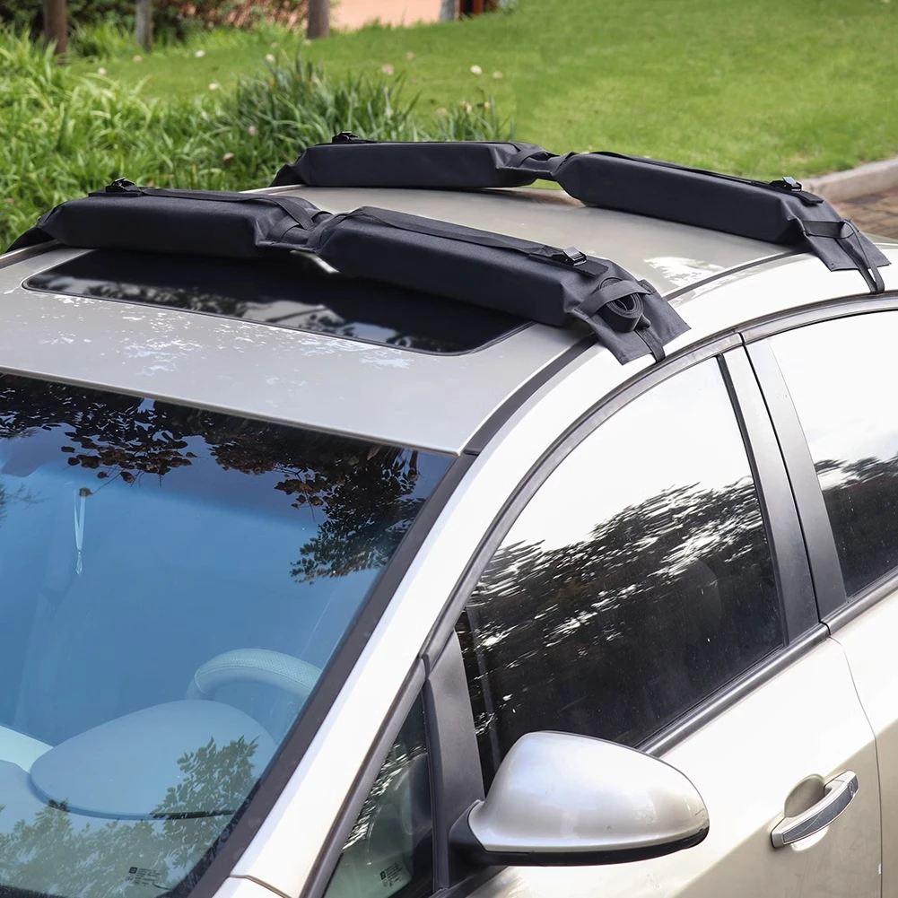 Portaequipajes Universal acolchado suave para techo de coche, barras cruzadas, protección para ahorro de espacio, portaequipajes superior, rieles de carga de 75kg
