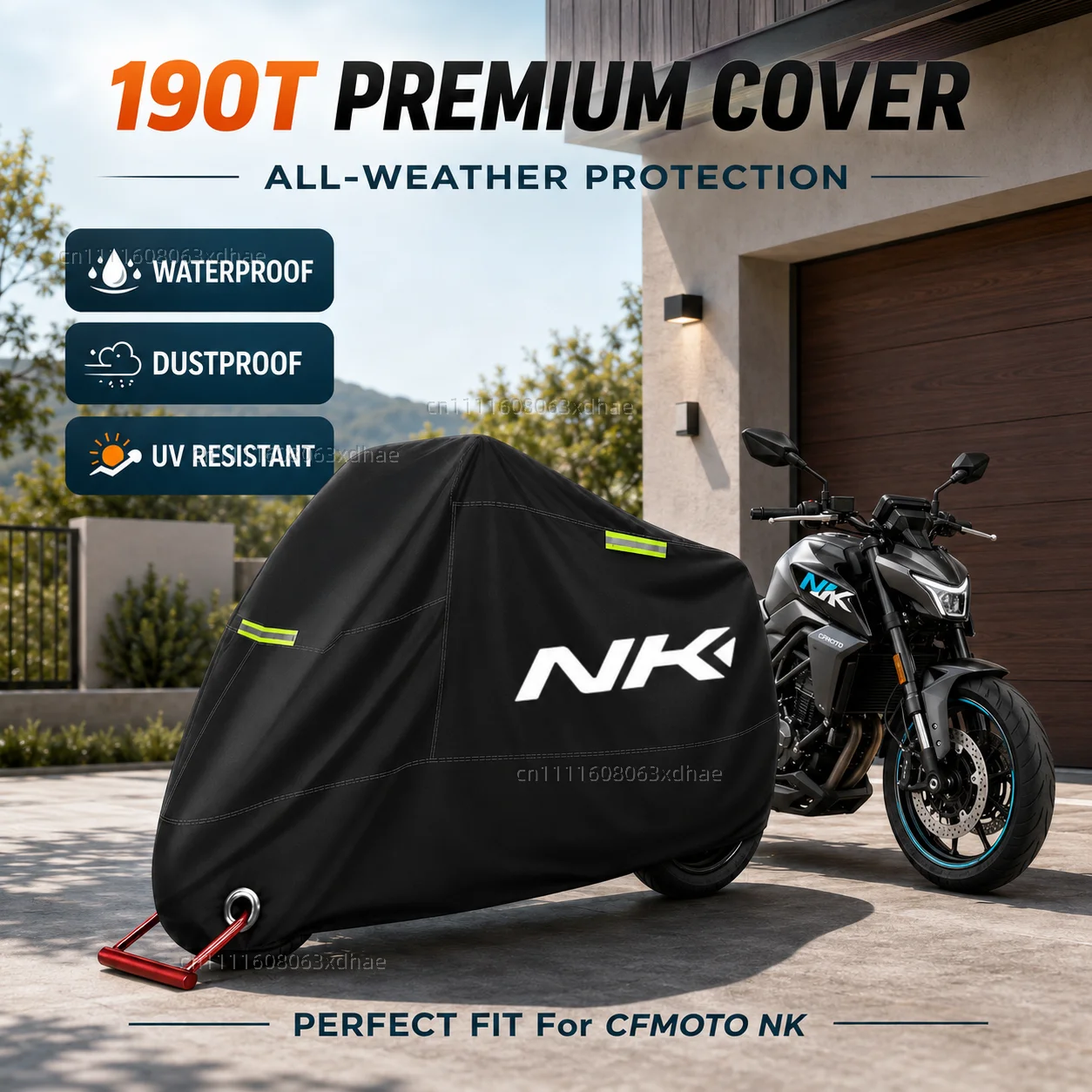 

Outdoor Motorcycle Cover Waterproof Full Protection 190T Oxford Cloth For For CFMOTO 450NK 675NK 800NK 125NK NK 675 NK 450 NK