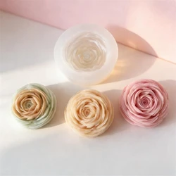 3D Aromatic Peony Flower Plaster Silicone Mold Gypsum Flowers Ornament Molds Candle Decoration Mould
