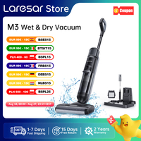 Laresar M3 Cordless Wet Dry Vacuum Cleaner Mop, Edge Cleaning 55min Auto Suction Floor Washer Self-Cleaning Smart Home Appliance