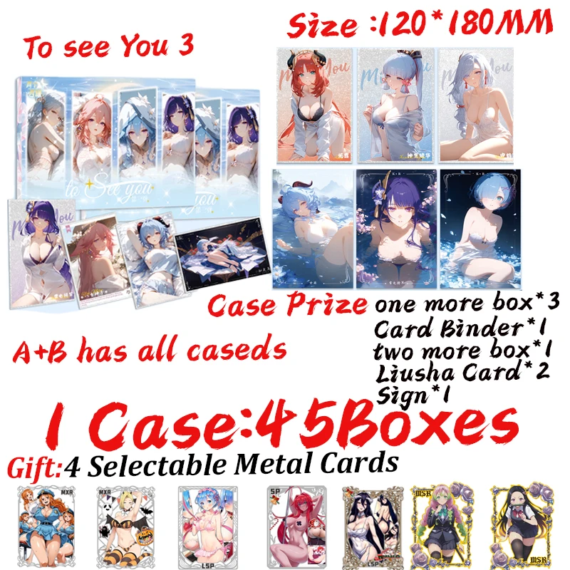 New A5 Size Goddess Card Acrylic Board Card To See You 3 Waifu Hobby Game Doujin Collection Card CCG Booster box Toy Gifts