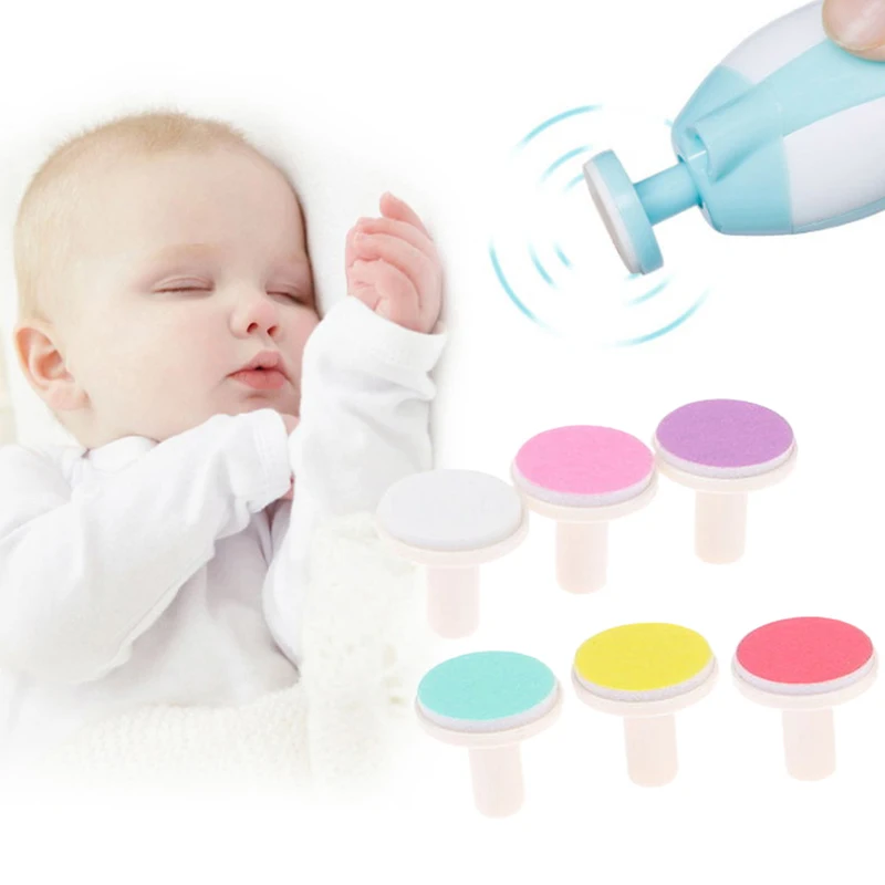 New-10Pcs Baby Nail File Pads Electric Nail Trimmer Replacement Pads Baby Nail Grinding Heads For Kid Newborn Infant Toddler view 2