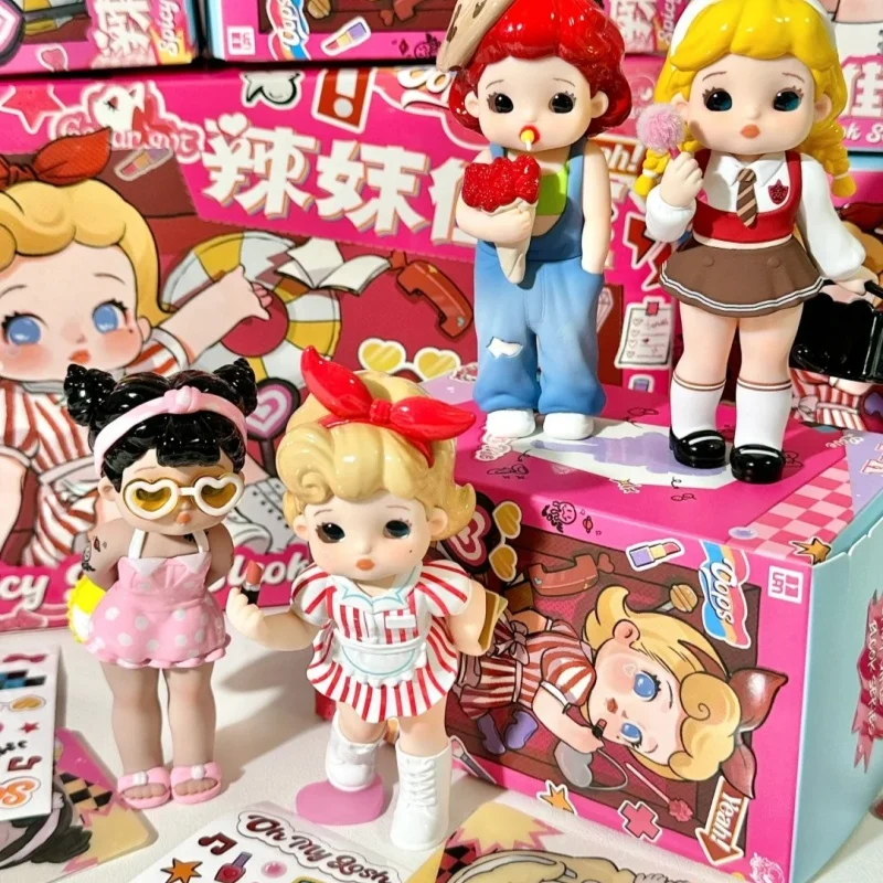 

New Ramy Spicy Girls Blcok Series Blind Box Kawaii Cartoon Fashion Girl Desktop Decoration Mystery Box Collection Model Toy Gift