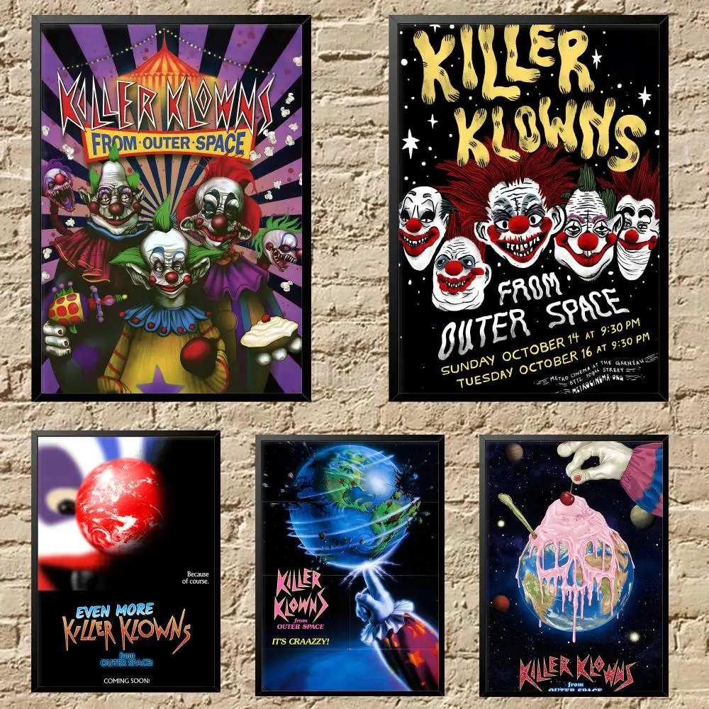 Movie K-Killer Klowns from Outer SpaceS Poster HD Vielseitige wasserfeste Wandkunst Selbstklebende Dekoration für jeden Raum Ideales Geschenk