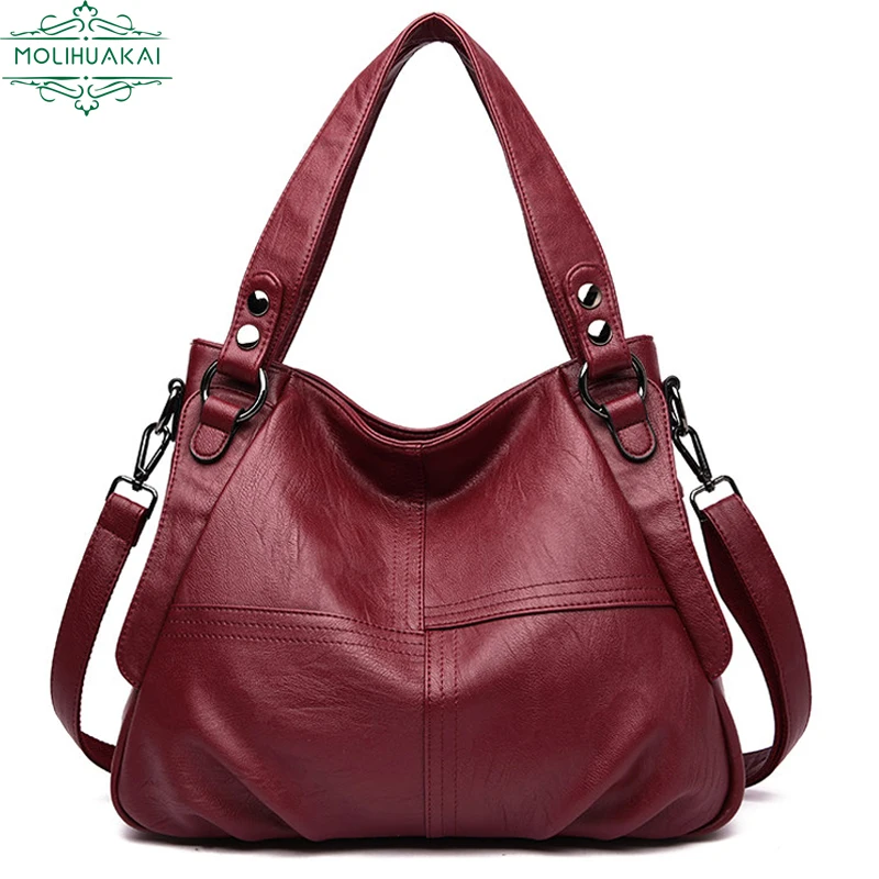

Women Leather Luxury Handbags Women Bags Designer Brand Hand bags Women Shoulder Crossbody Messenger Bag Sac A Main Casual Tote