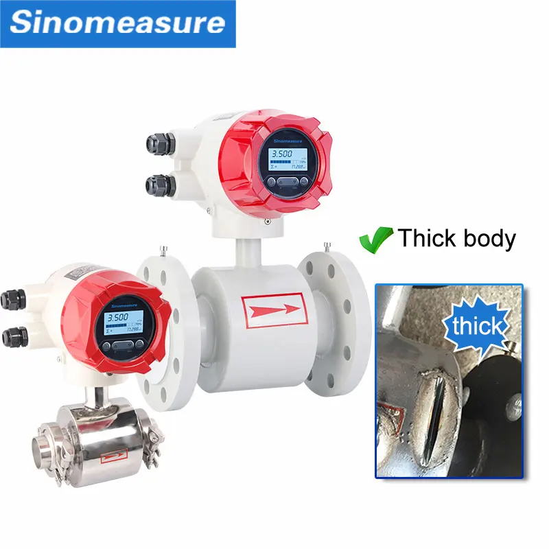 Digital Electronic Magnetic Water Flow Meter With 4-20mA RS485 Output Flowmeter Magnetic For Pvc 16 Pipe