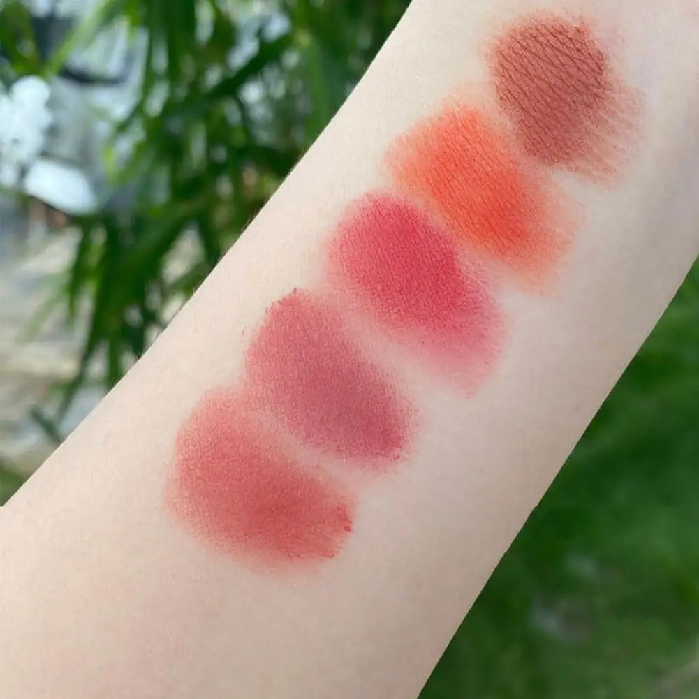 Juego de 5 piezas de brillo de labios, tinte rojo mate para maquillaje de labios, esmalte de labios de espejo de agua de larga duración, Kit de lápiz labial impermeable, cosmético