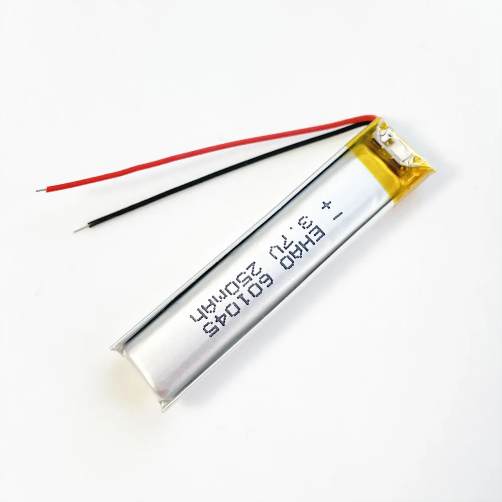 5x3.7V 250mAh litowo-polimerowy Li-Po akumulator i komórki 601045 dla Mp3 GPS zestaw słuchawkowy Bluetooth inteligentny zegarek