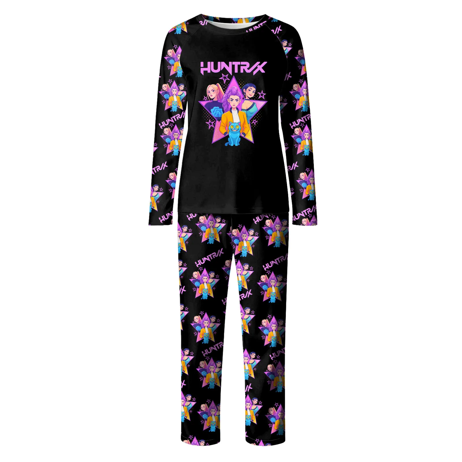 

Mother Cozy Sleepwear Christmas Pyjamas Set For Family Long Sleeve Long Trousers Home Lounge Suits Kpop Demon Hunter Type C