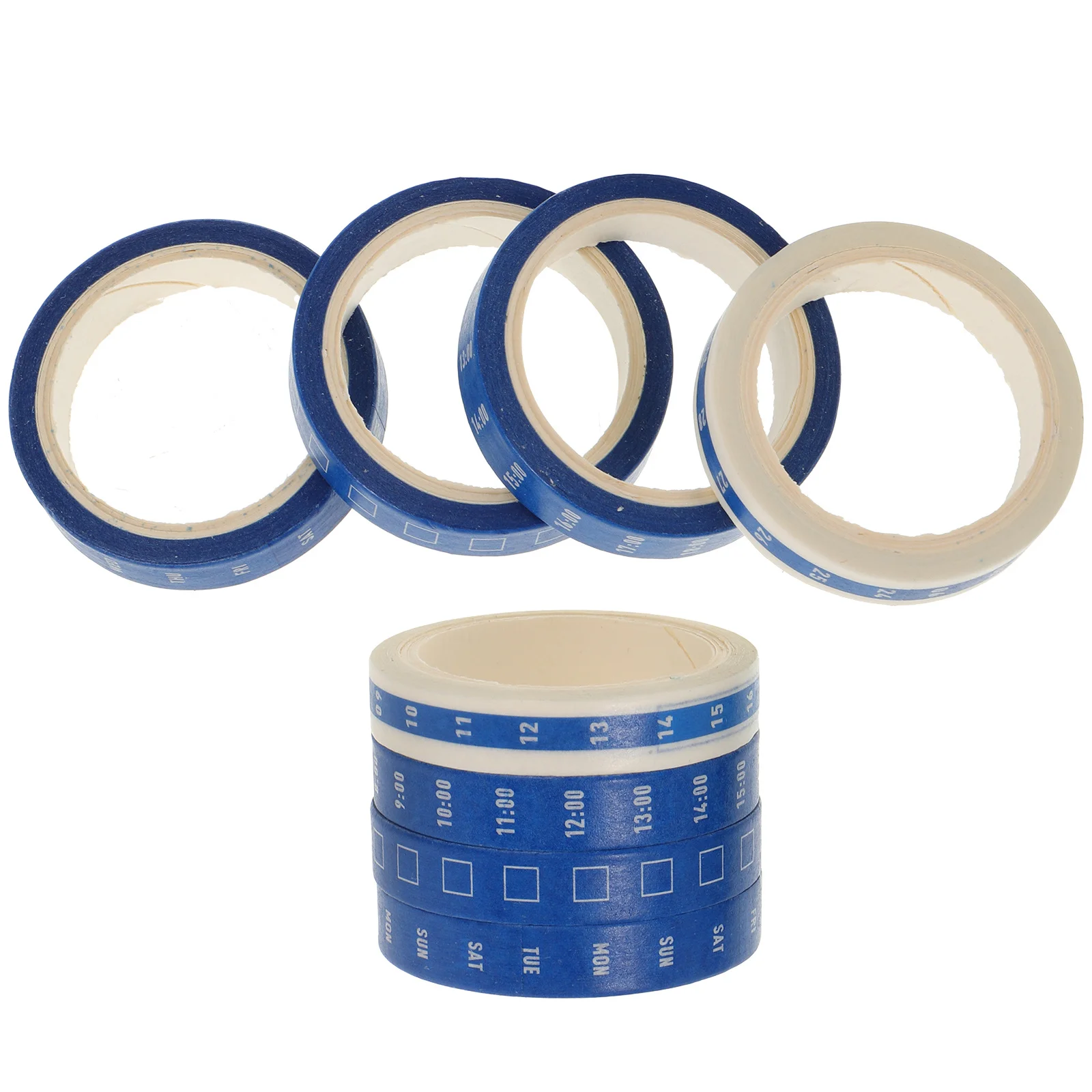 8 لفات من شريط إدارة الوقت، ملصق مخطط واشي قابل لإعادة الاستخدام للجدول اليومي، شريط تخطيط مجلة الحرف اليدوية #6