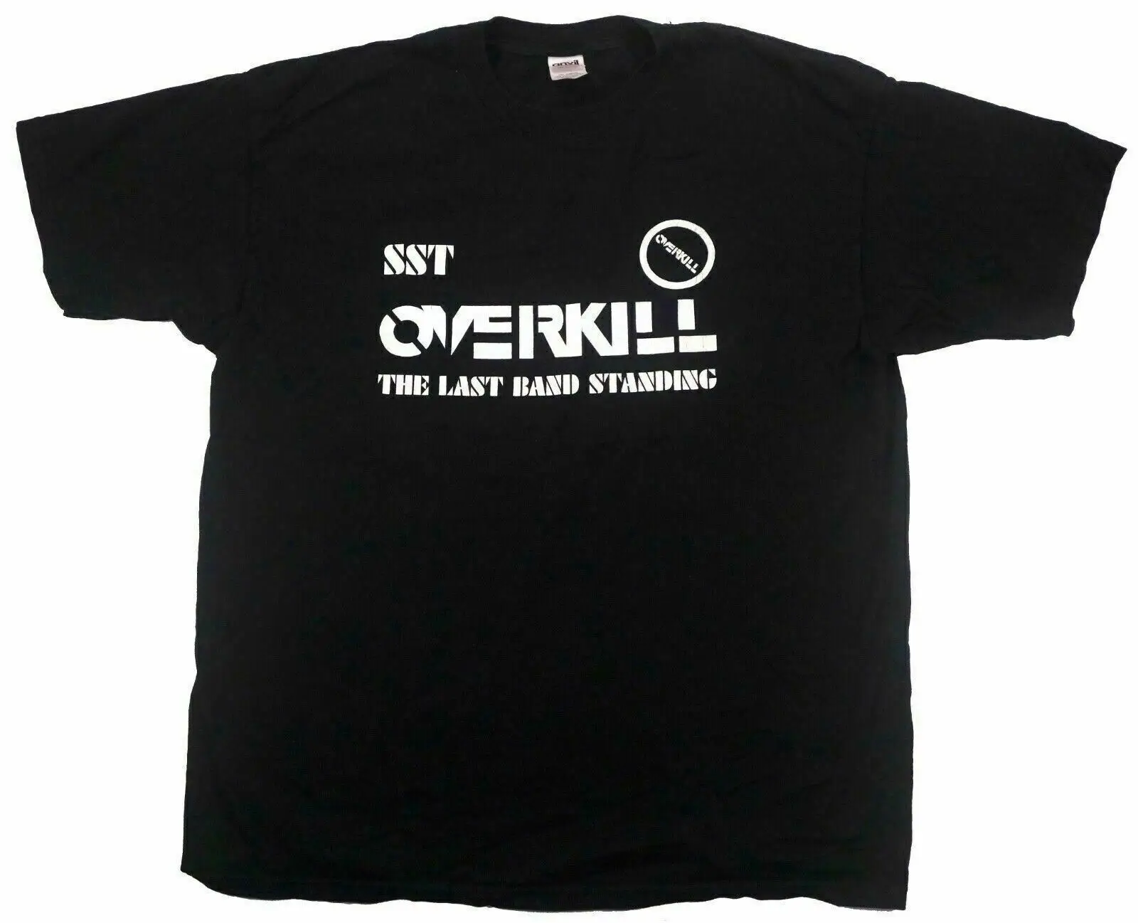 Sst Overkill The Last Band Standing Vintage T Shirt Xl Anvil Hardcore Punk 2005