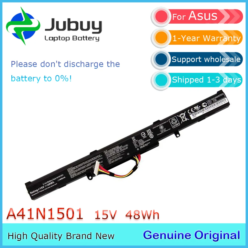 A41N1501 15V 48Wh Original Laptop Battery for ASUS ROG GL752VW G752VW N552V N552VX N752V A41LK9H