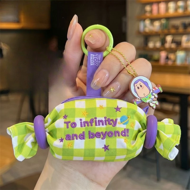 

Anime Buzz Lightyear Kawaii Mini Candy Keychain Coin Purse Earphone Case Multifunctional Portable Durable for Keys Backpack Gift