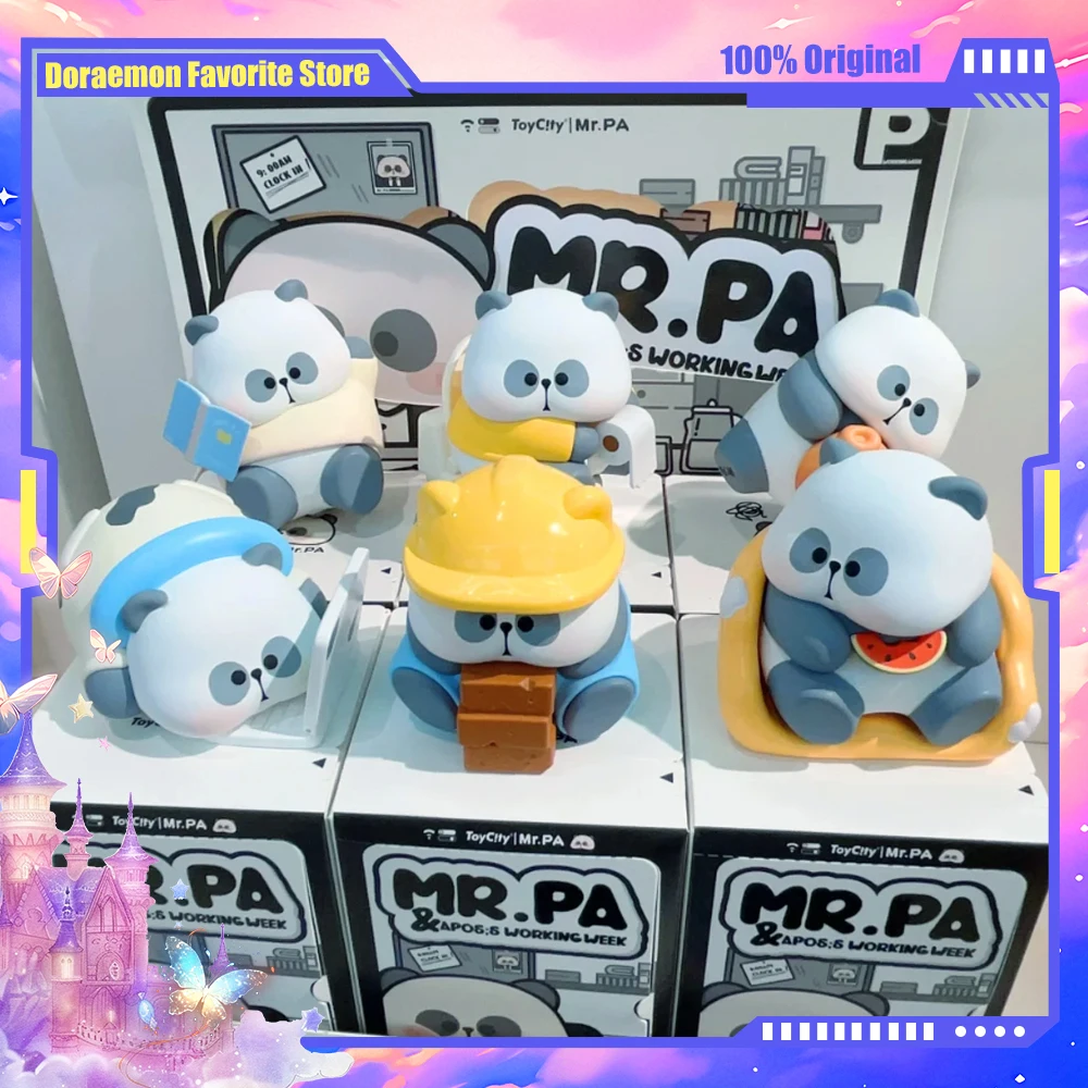 

Mr.Pa Working Week Series Blind Box Toys Original Action Figure Model Desktop Ornaments Birthday Kids Gift Collection Gift