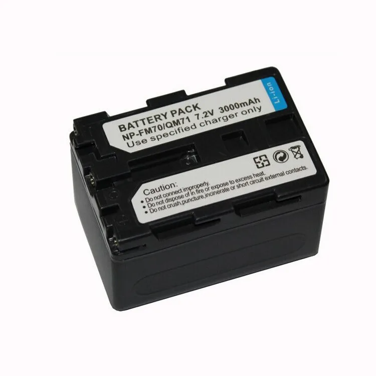 Manufacturer's direct selling is applicable to Sony NP-QM71 battery, NP-FM70 camera battery, fm71d battery, with lamp capacity o