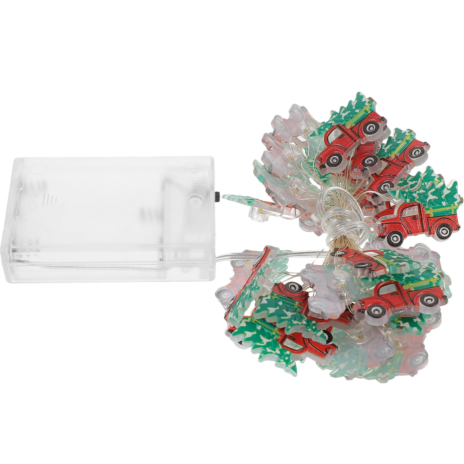 

1Pcs Christmas Tree Lamp Red Xmas String Light Festival Decoration Creative Xmas Hanging Lights Red Truck String Light