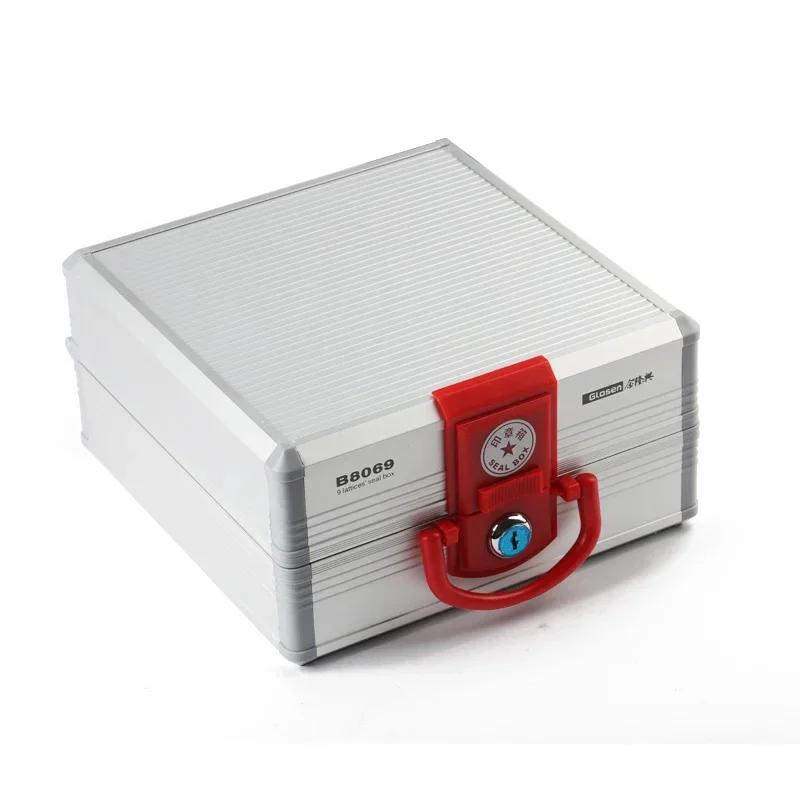 

Aluminum alloy box with combination lock portable office supplies financial supplies seal storage box