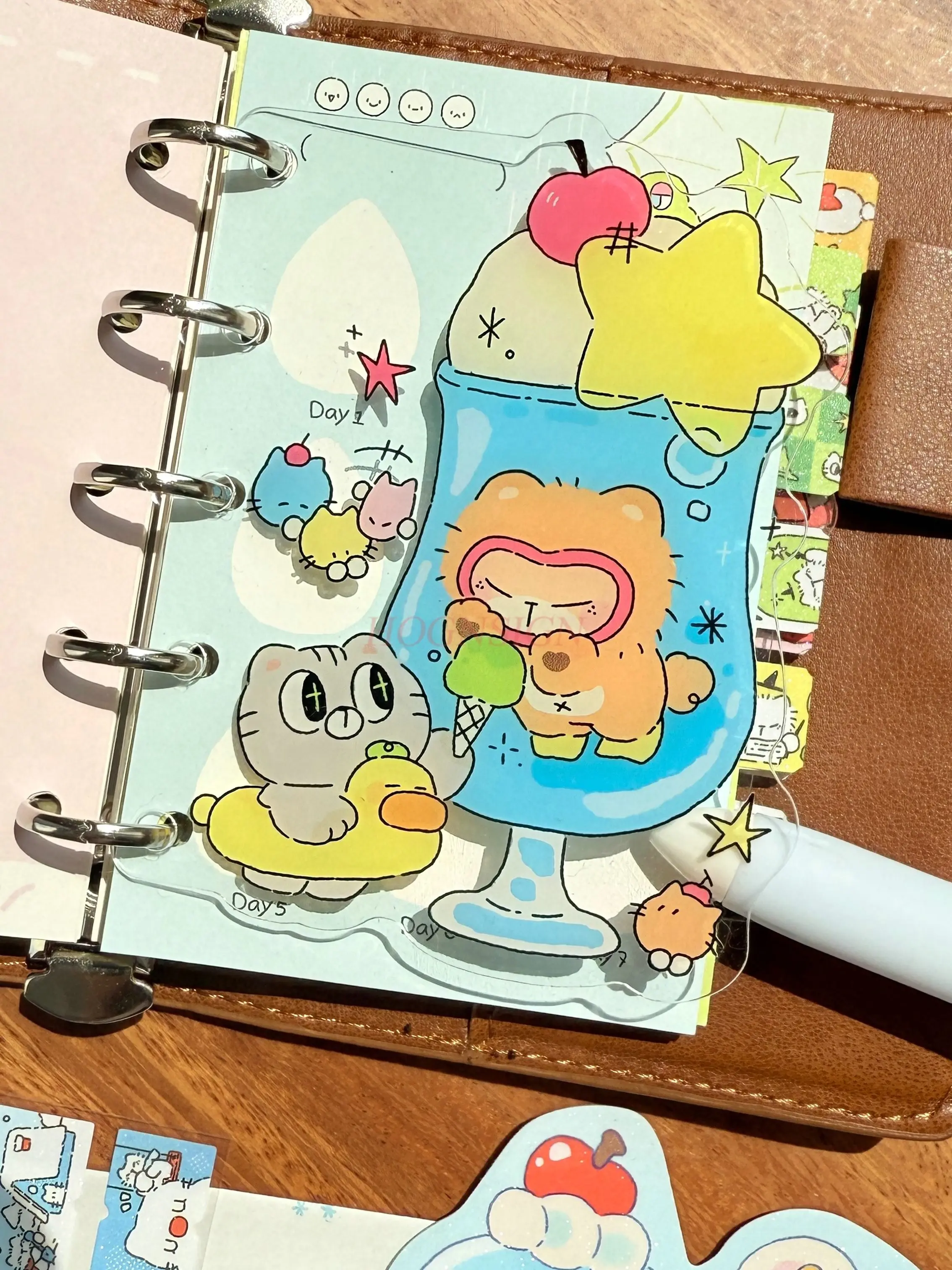 

1pcs Loose leaf ledger with irregular separators