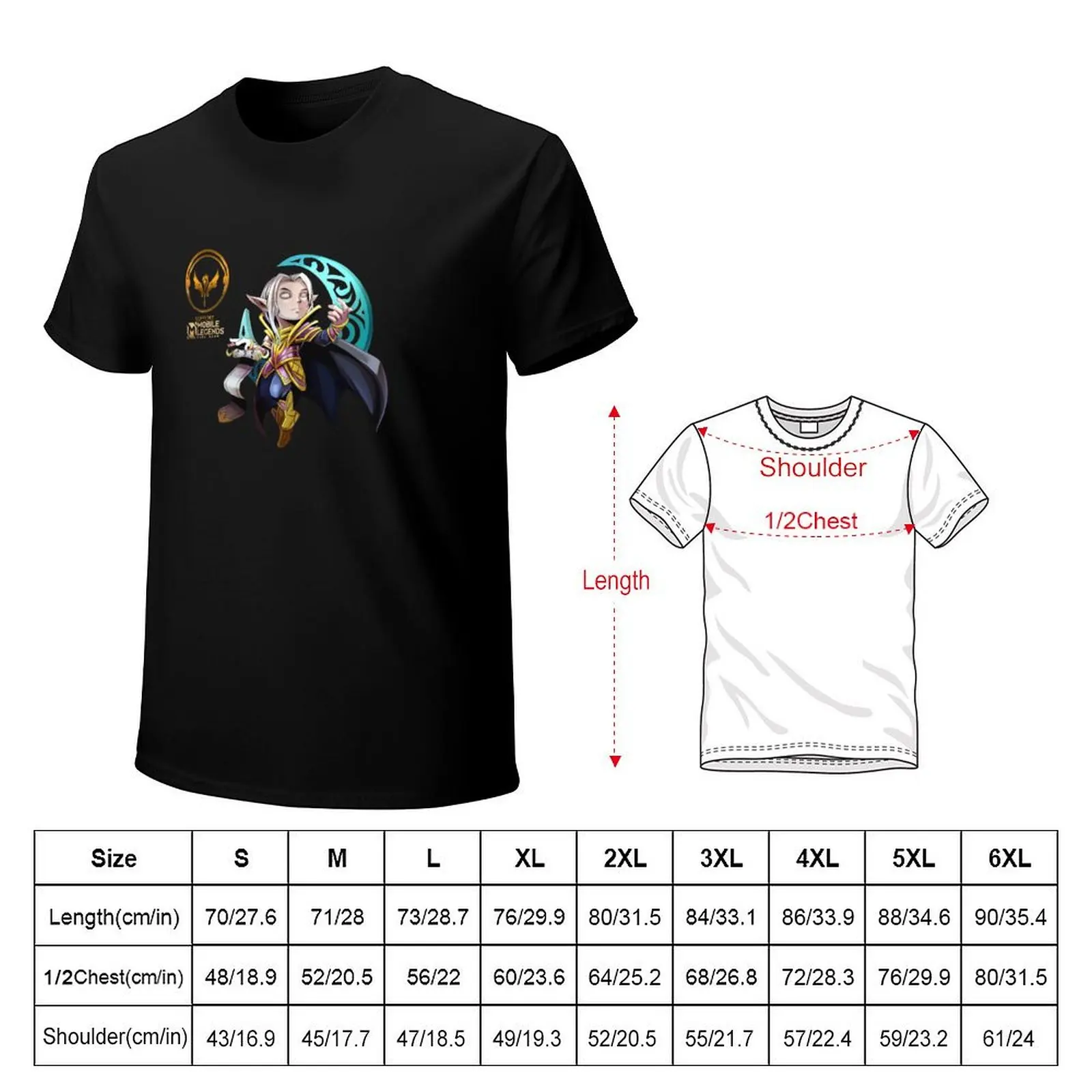Mobile Legends Bang Bang l Support Estes Chibi T-Shirt Simple Casual Short Sleeve Tee