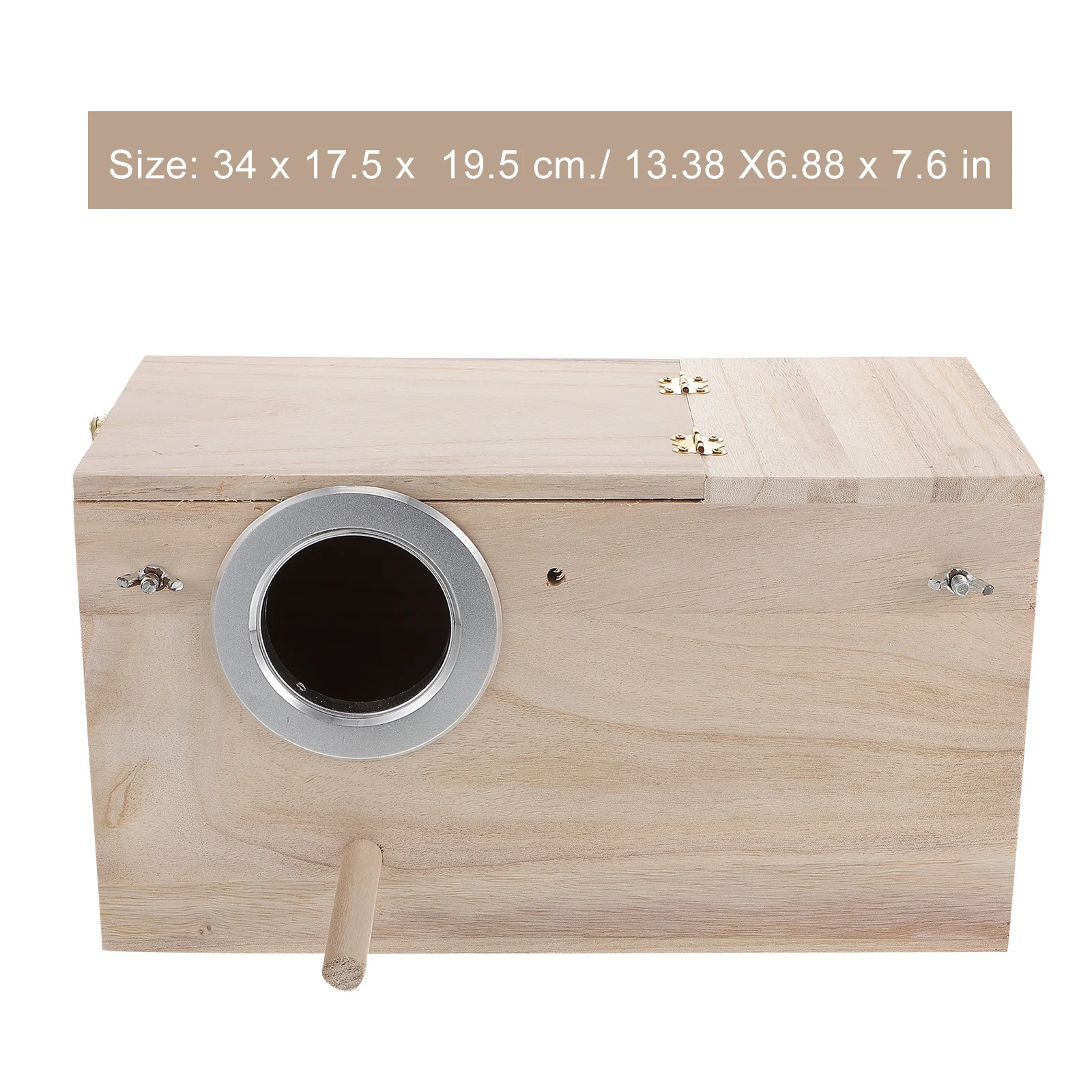 

Wood Bird Holder Parrot Breeding Box Window House Watching Bracket Bamboo Nesting Small Entrance Protect Birds Songbirds
