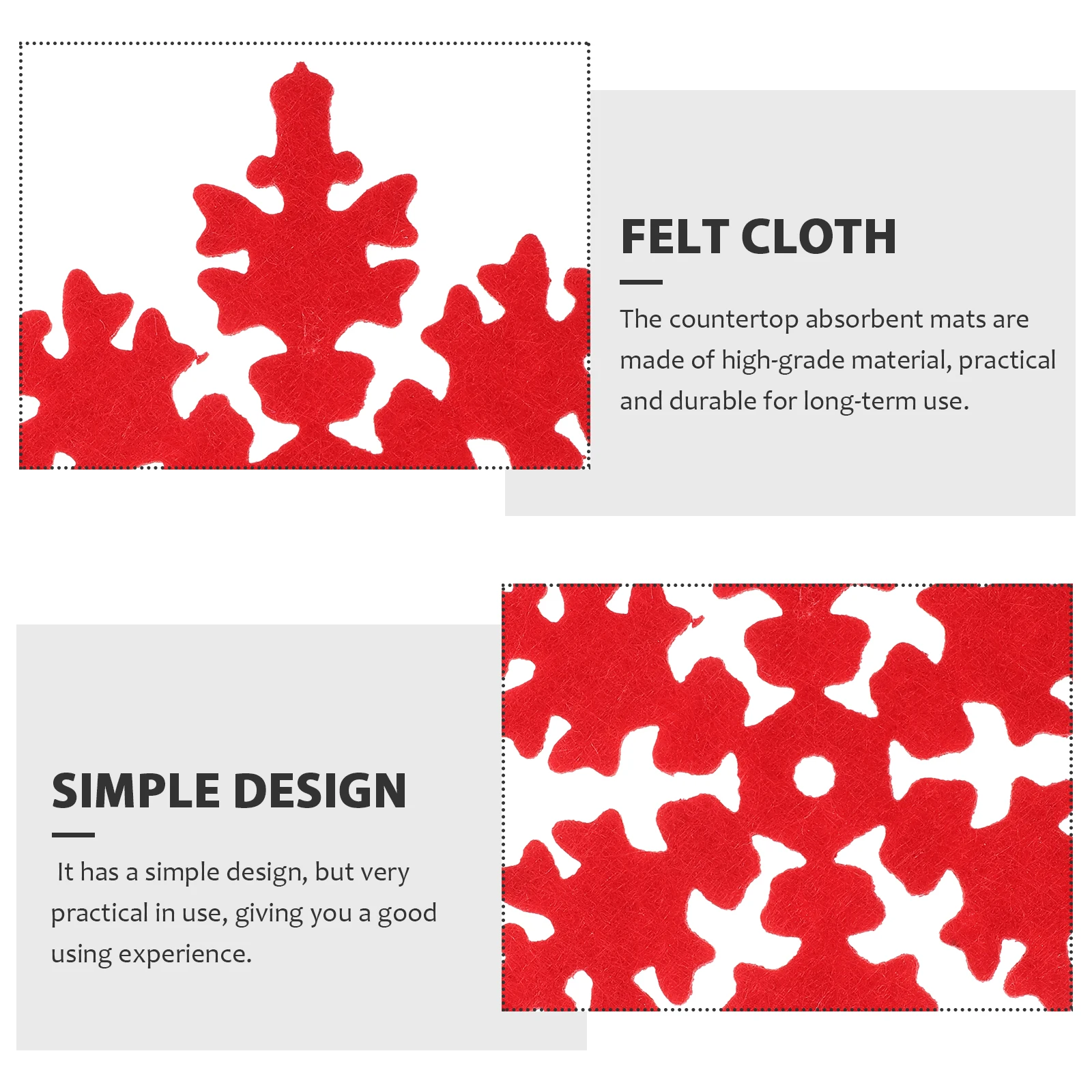 

Christmas Snowflake Coasters Table Mat Cup Holiday Decoration for Drinks Desktop Placemats Coffee