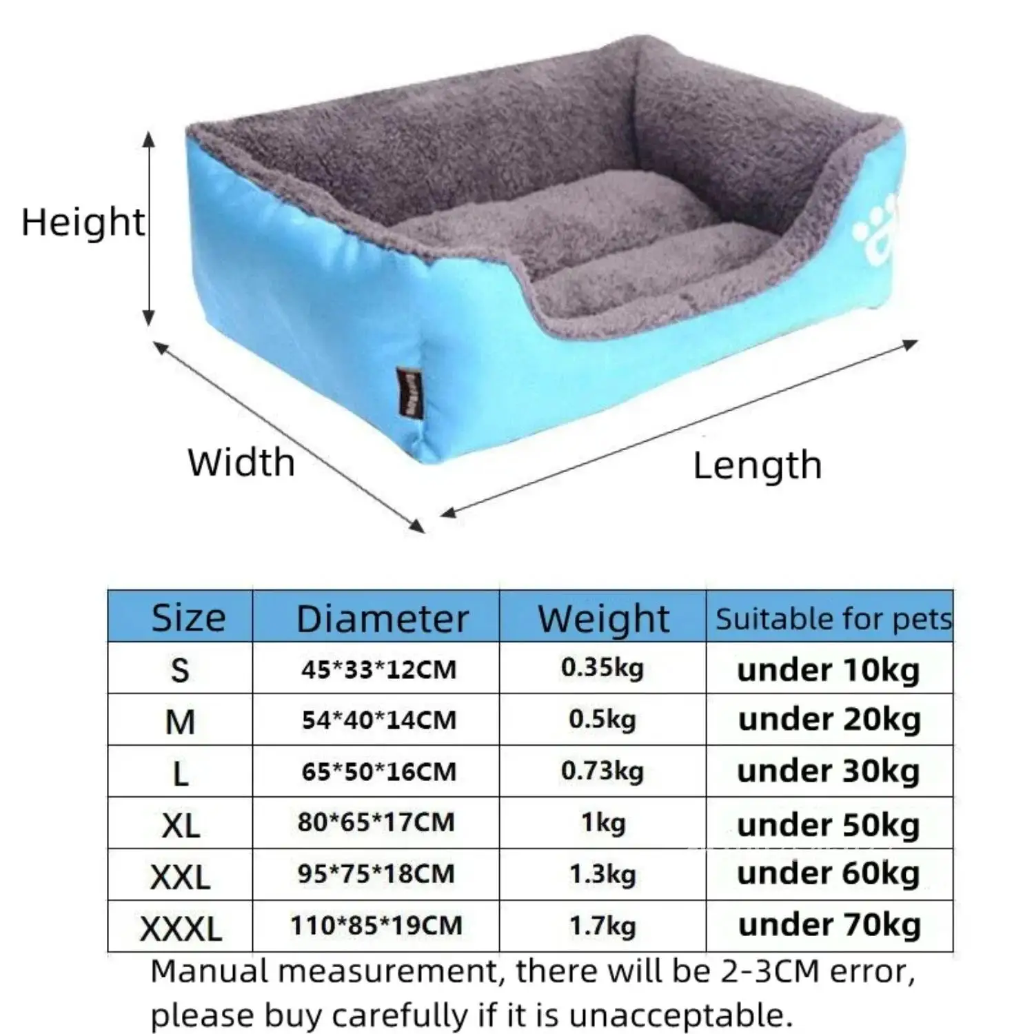 Soft and Cozy Ultimate Fleece Bed for Small, Medium, and Large Bottom Waterproof - Ultimate Warm for and - Comfort Dogs Inviting