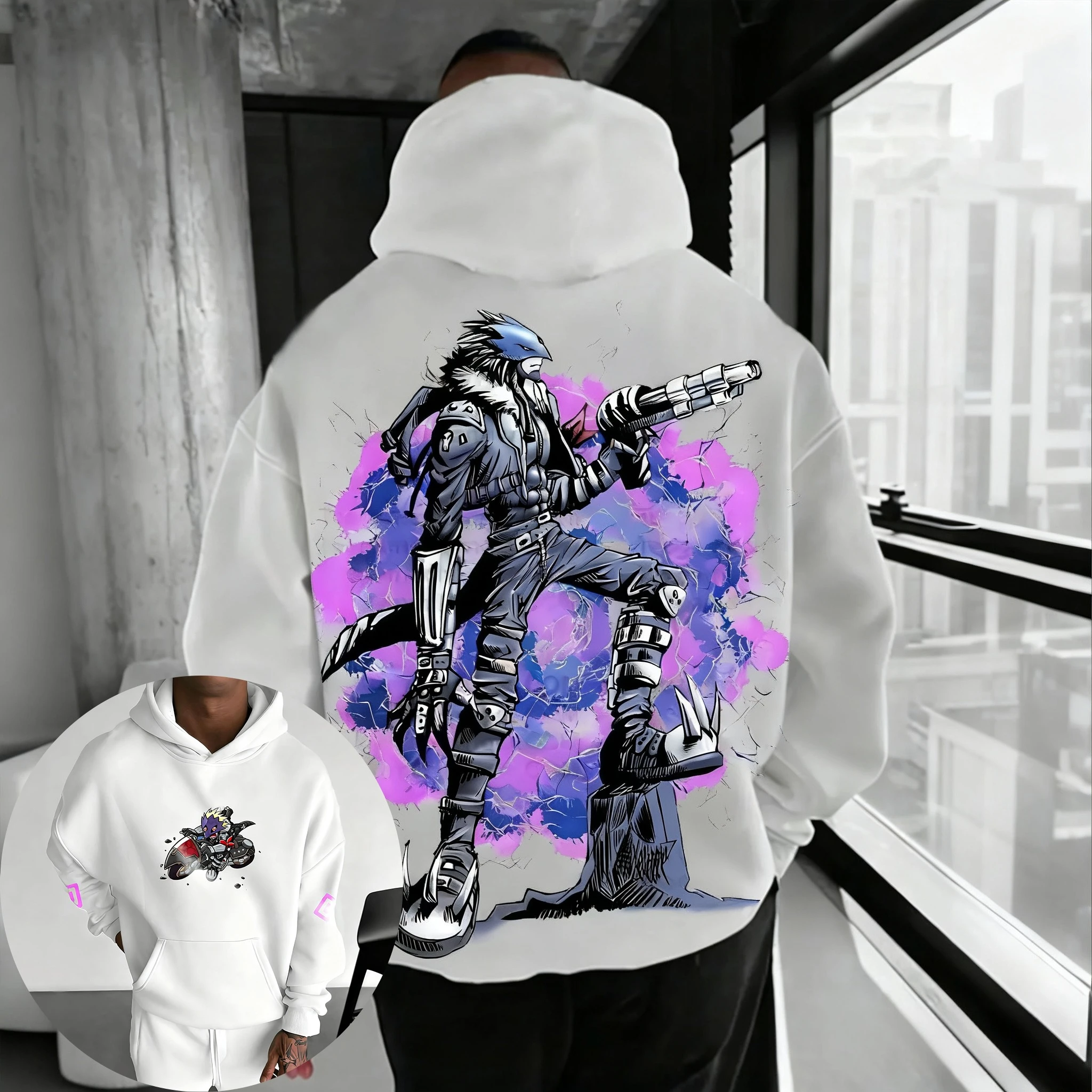 

Мужские и женские толстовки Digimon Adventure, осень/зима, новый аниме-принт Harajuku, большие размеры Y2K, повседневный свободный топ для родителей и детей