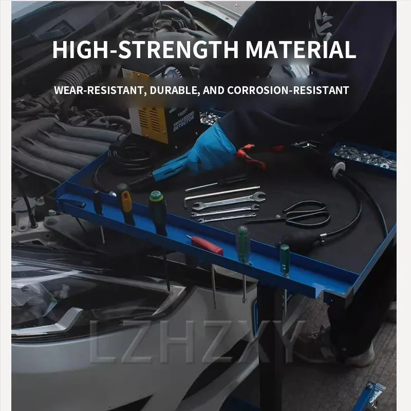 Mobile Automotive Repair Workbench Tool Cart with Drawers Multi-Functional Parts Storage Liftable Repair Workbench