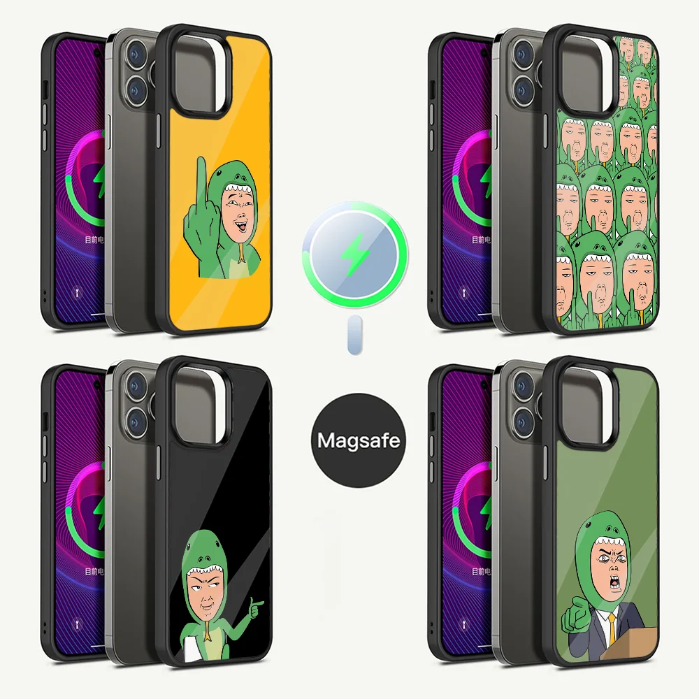 Funny Online Cartoon C-Character Phone Case For iPhone 16,15,14,13,12,11,Plus,Pro,Max Mini Magsafe Magnetic Wireless Charging