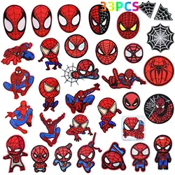 Spider Man embroidery  patch Marvel cartoon Anime Children's clothing Jacket Sew iron on patches diy embroider stickers Applique