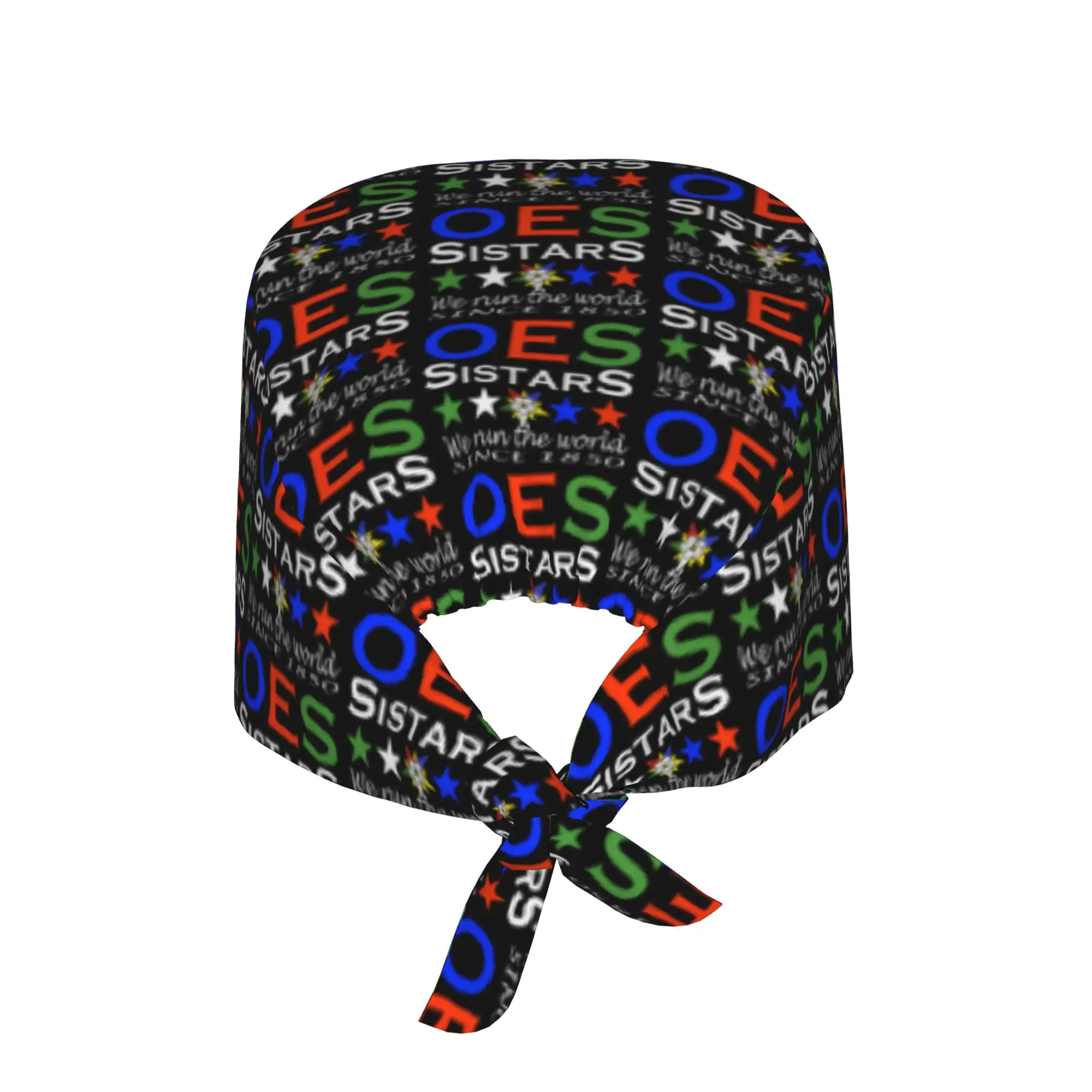 Funny OES Order Of The Eastern Star Logo We Run The World Scrubs Cap Surgical Hats Operating Room Cap Nursing Cap Lab Works Hat