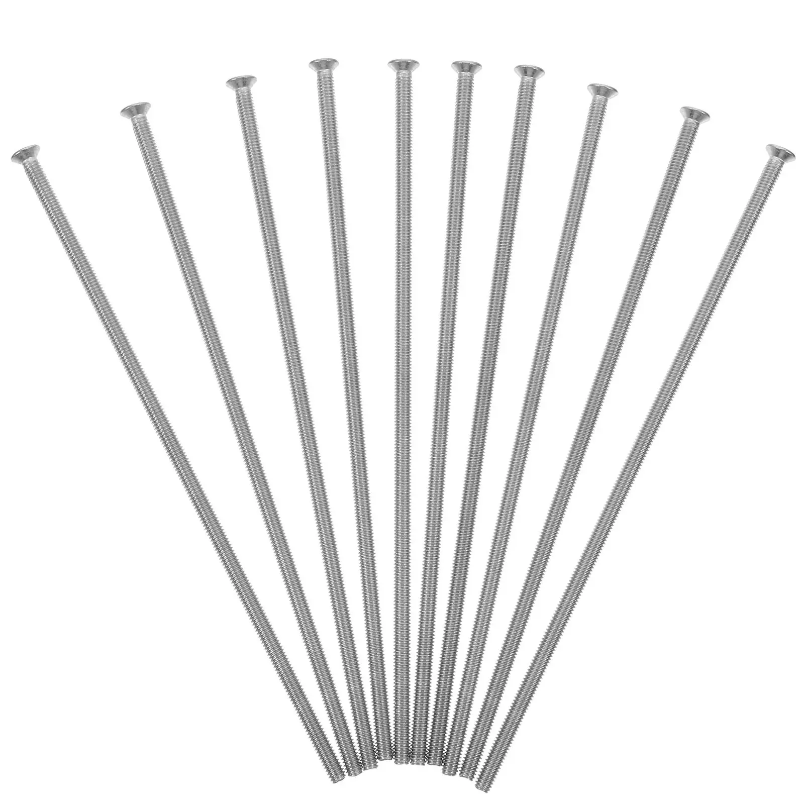 10Pcs Stainless Steel Long Outlet Screws Extra Long Mounting Screws for Outlet Cover and Wall Plate Flat Screws,