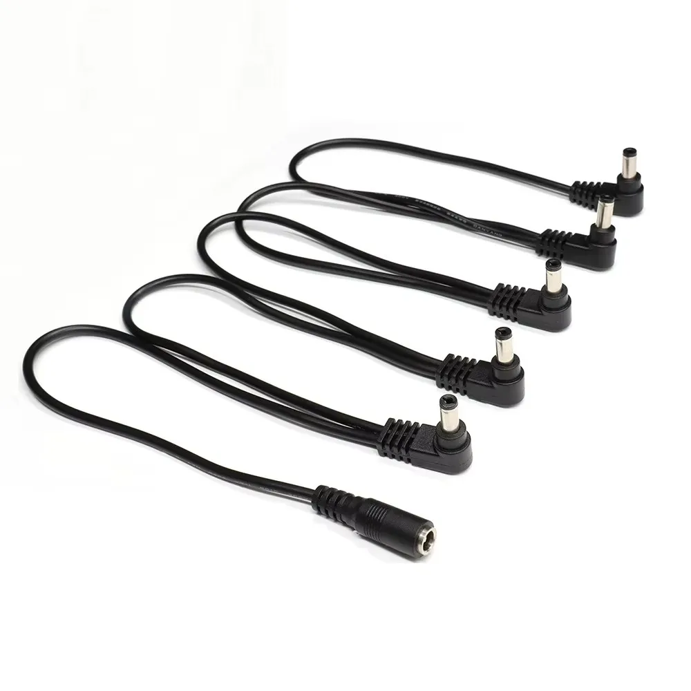 General Guitar Effect Pedals 5 Way Power Daisy Chain Cables Fit For 9V DC Pedal Power Adapter Guitar Effector Accessories