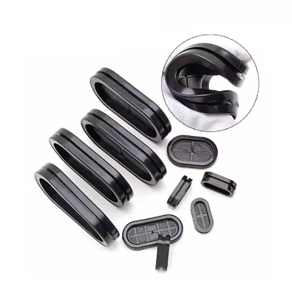 Oval Rubber Grommet Pad Seal Ring Protective Ring Hole Plug For Protection Wire Cable Buckle Type Sealing Cap Protective Coil
