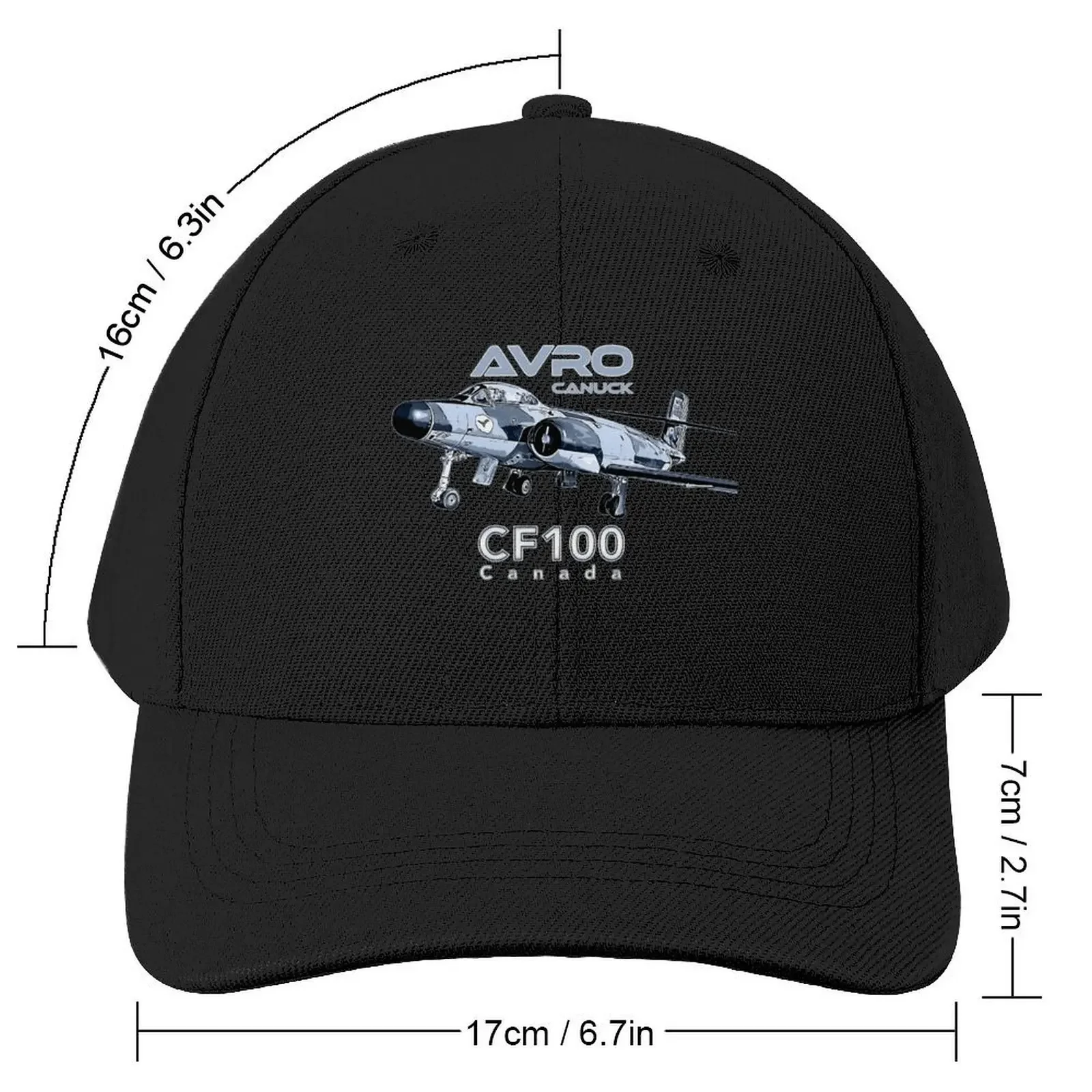 Avro Canuck Canada CF100 Vintage Military Aircraft Baseball Cap Rugby Big Size Hat Women's Golf Clothing Men's