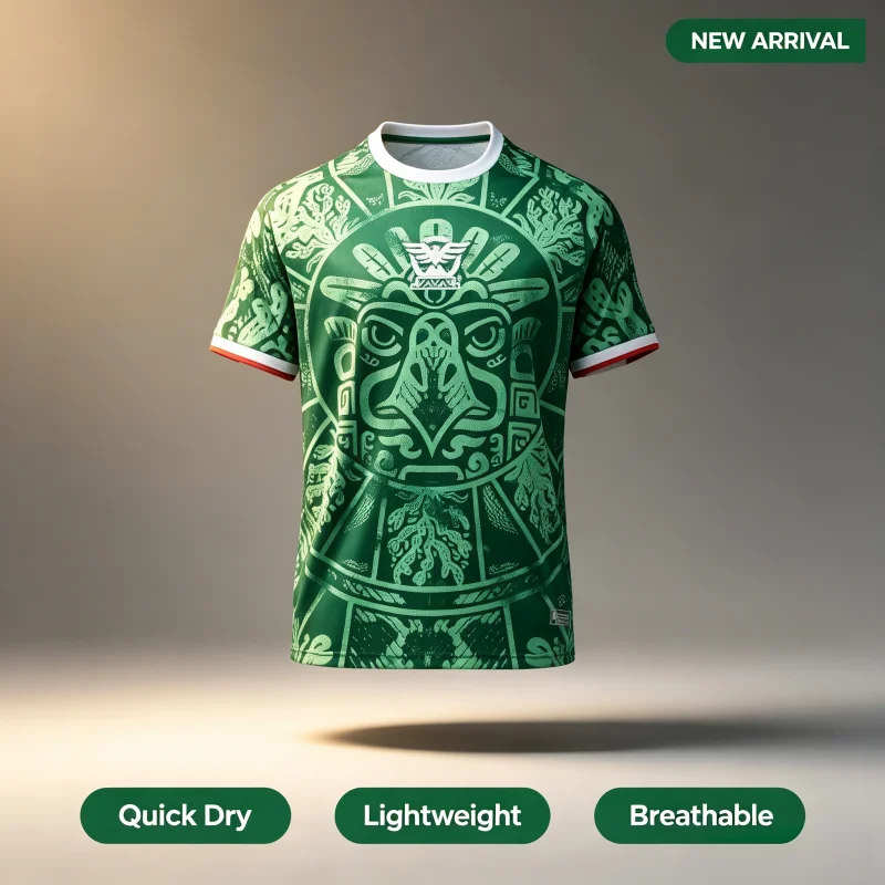 2026 New Quick Drying 3D Printing Mexico Culture Commemorative Fans Surrounding Leisure  Short Sleeved T-shirt for Parent-child