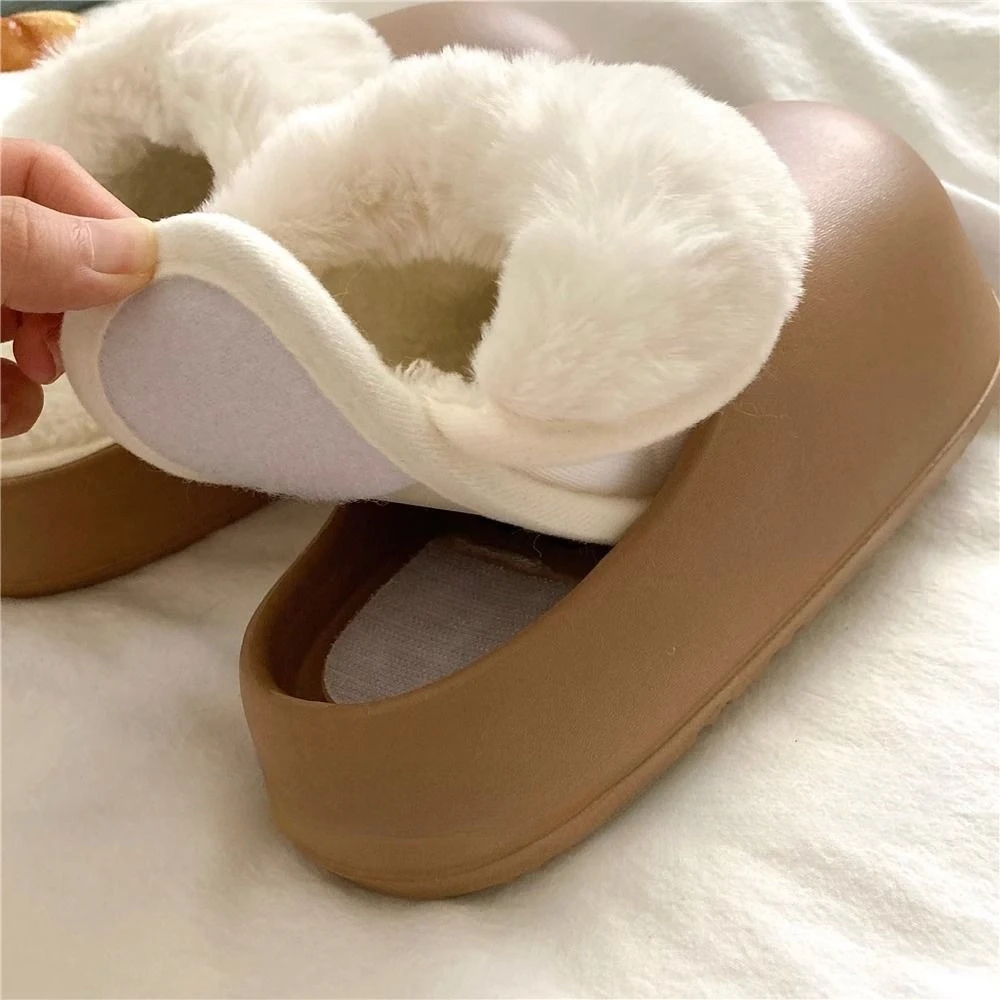 شباشب جديدة للخريف والشتاء عالية القيمة قابلة للفصل مع نعال قطنية سميكة للخريف والشتاء للنساء في المنزل