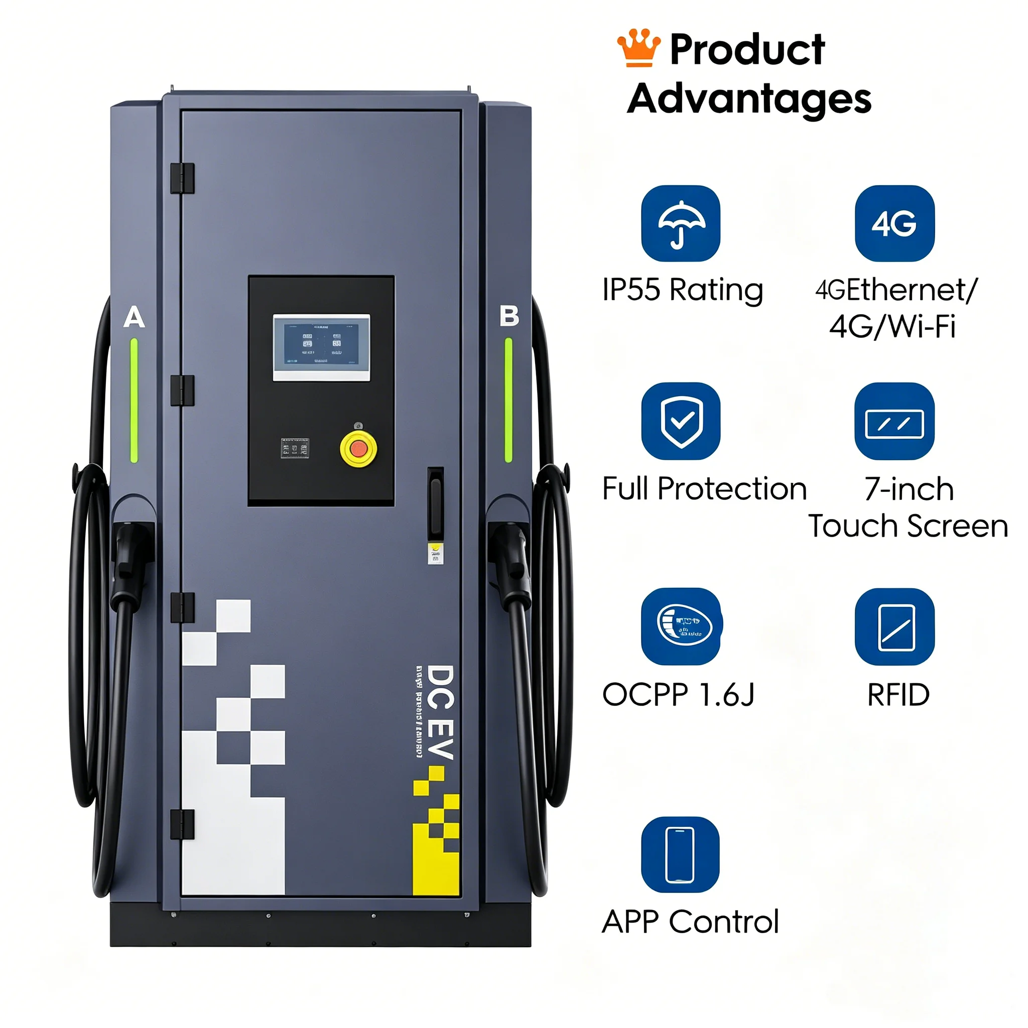 Ev Charging Pile - 새로운 120kW, 60-240kW 듀얼 건 DC