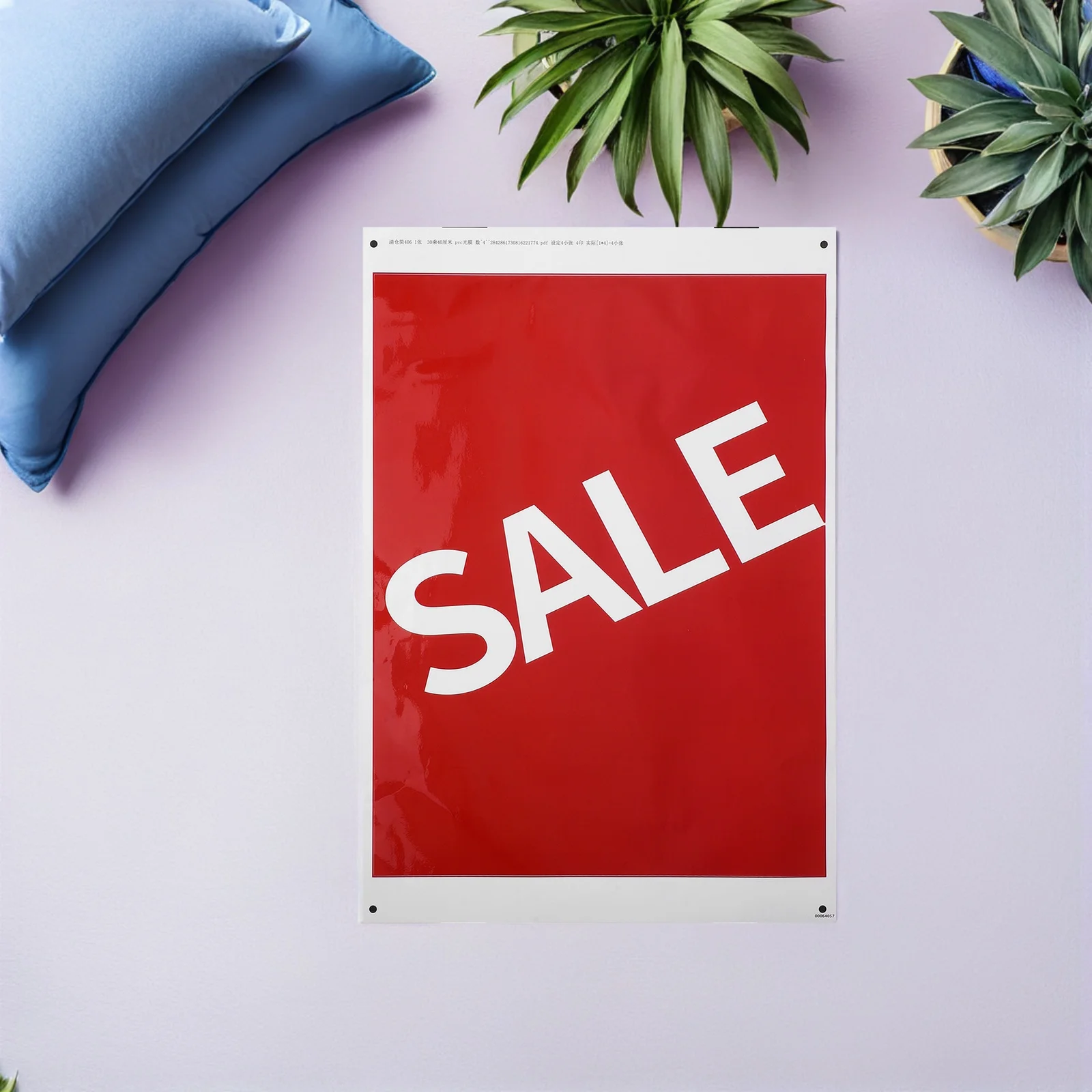 

4pcs Promotional Sale Stickers Waterproof Advertising Signage For Retail Store Self Adhesive Wall Decals Easy Removal Bright