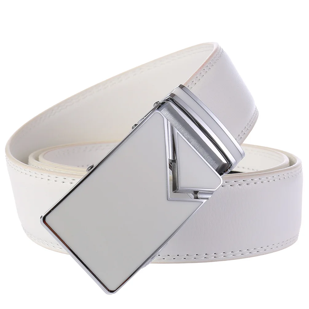 العلامة التجارية الفاخرة الرجال أحزمة جلدية حقيقية المعادن التلقائي مشبك الأحزمة للرجال الأعمال الشهيرة الذكور زنار 3.5 سنتيمتر جودة عالية