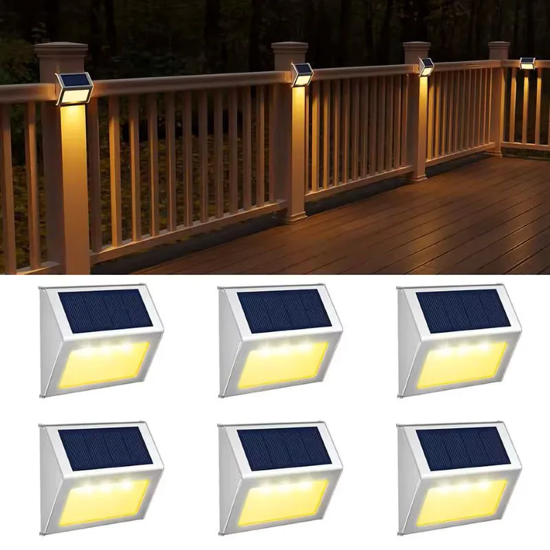 Solar Deck Lights 1/4/6/12PCS Waterdichte buitenverlichting Hekpaalverlichting Geschikt voor buitenzwembaden en tuinen