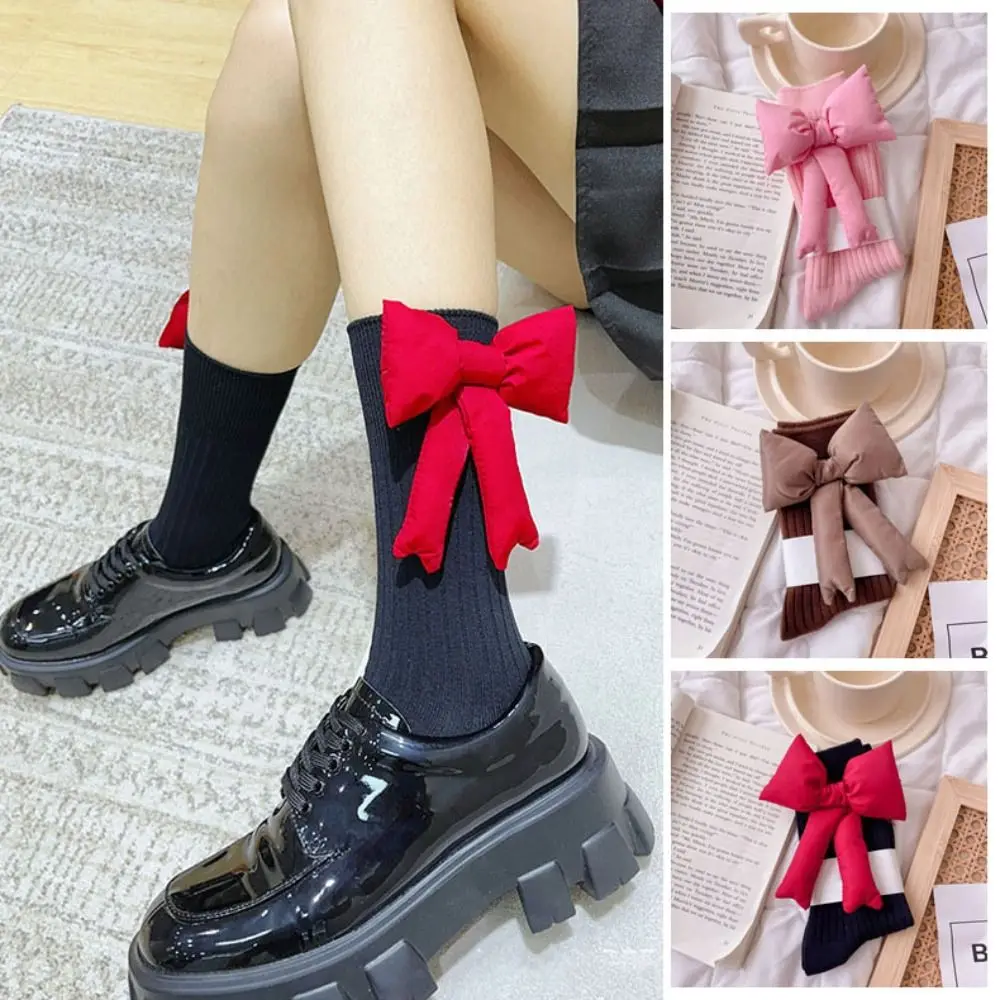 

Fashion Design JK Lolita Y2K Large Bow Socks Ins Korean Style Cotton Socks Sweet Hosiery Women Stockings Harajuku