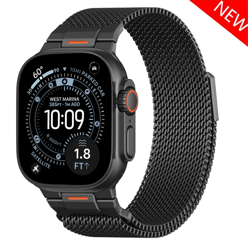 Milanese Loop Armband für Apple Watch Ultra 3 2 Band 49mm 46mm 44mm 41mm 45mm 42mm 40mm Armband iWatch Serie 11 10 9 8 7 6 SE 3