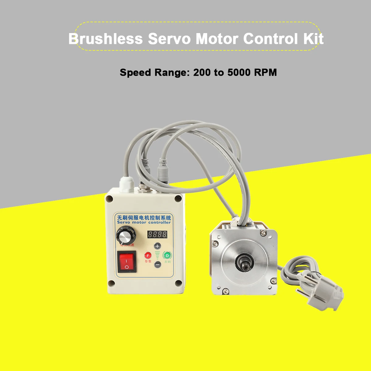1200W Magnet-Bürstenloser Motor Permanentmagnet-Treiber Controller Drehzahlregler Bandschleifer Hochleistungs-Steuerungssystem-Kit – Detail 7