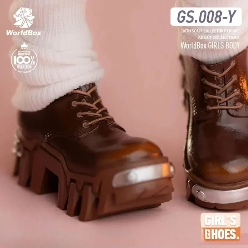 Worldbox GS007 GS008 GS009 GS011 1/6 Scale Action Figure Waterproof Platform High Heels Solid Shoes Model for 12'' Body DIY