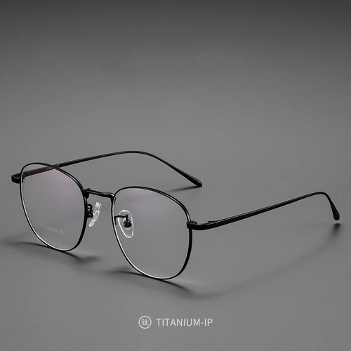 Imagen 2 del producto Gafas de moda FIRADA, gafas redondas de titanio puro Retro, gafas graduadas de negocios cómodas, montura para hombres y mujeres 1052-C